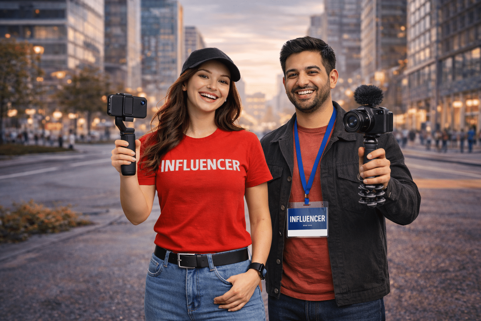 Female and male influencers